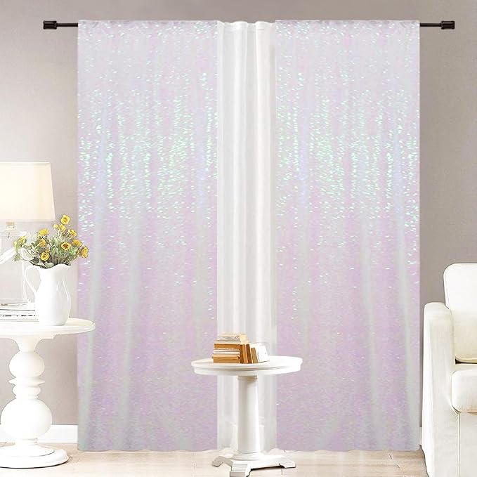 Eternal Beauty White Iridescent 3mm Sequin Backdrop 2x8 Ft 2 Pack Wedding | - Image 2