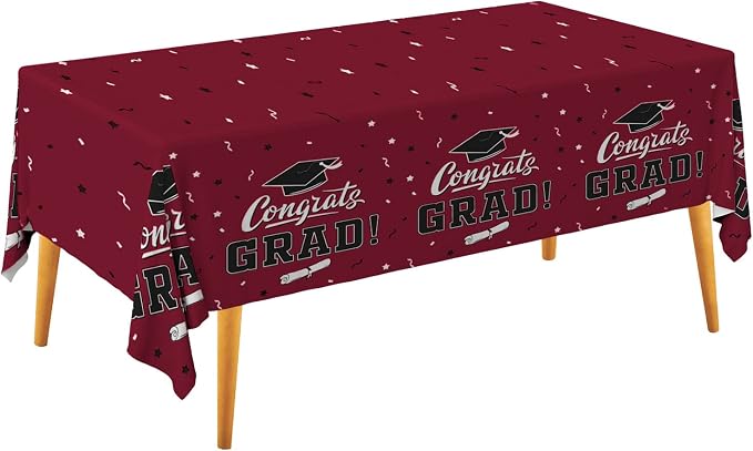 Graduation Tablecloths Graduation Party Table Decorations Waterproof Plastic by Gatherfun