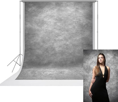 UrcTepics 8x16ft Grey Backdrop for Portraits and Headshots by UrcTepics