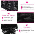 Body Wave Brazilian Clip in Hair Extensions Human Hair 8Pcs Remy Hair Extensions Clip ins for Black Women with 18Clips 120g (20inch, Natural Black)