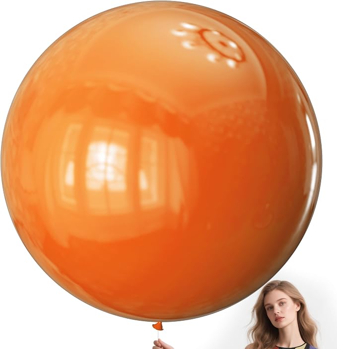 Orange Balloons 9pcs, 36 Inch Large Orange Balloons by Kawkalsh