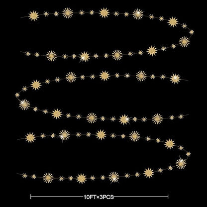 pinkblume Gold Star Party Decorations Kit Sparking Twinkle Star Garland Glitter - Image 2