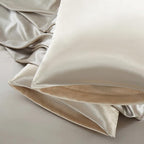 Aormenzy Satin Body Pillow Cover Set of 2, 20x54 Inches Taupe Case for Adults, Silky Soft & Cooling Pillowcase With Envelope Closure