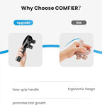 COMFIER Handheld Scalp Massager Hair Growth,Cordless Hair Head Massager with 3 Modes & 8 Silicone Claws,IPX7 Waterproof Body Massager for Stress Relax,Pet Massage,Head Scratcher,Gifts Men,Women(Black)