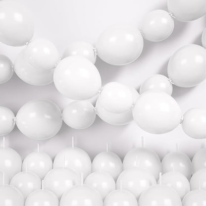 White Linking Balloons by Hapmori