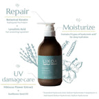 LIKOA, Smooth and Neutral Treatment, Vegan, Halal, Lightweight Moisture for Fine, Dry, or Tangle-Prone Hair, Botanical Hair Care, White Floral Scent, Made in Japan, 500g, 17.64oz