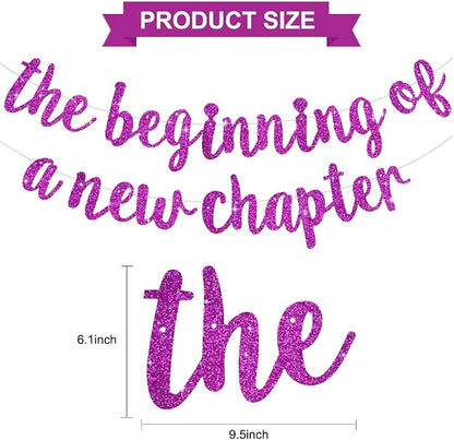 BEISHIDA Purple Pre-Strung Glitter The Beginning of A New Chapter Banner | - Image 3