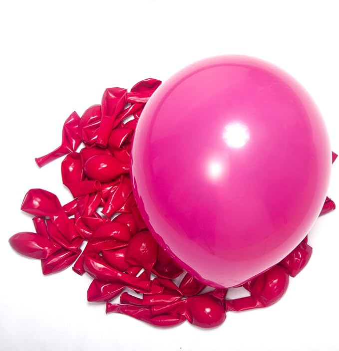 300 Pack Hot Pink Balloons 12 inch Dark Pink Latex Party Balloon Bulk - Image 4