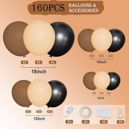 Brown Black Nude Balloon Garland Arch Kit - Image 2