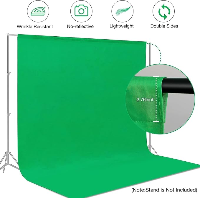 10 X 7 FT Green Screen Backdrop - Image 3