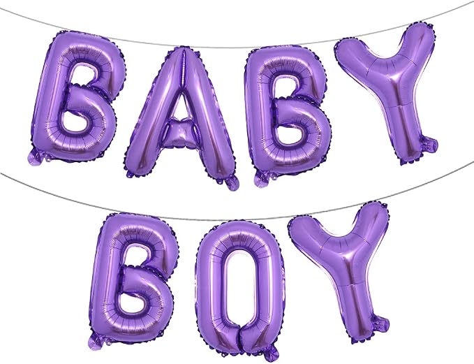 16 inch Baby Boy Girl Banner Foil Letter Balloons Garland by RUIANSI