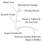 12pcs Hair Barrettes Set for Women and Girls, Hair Clips for Thick Thin Fine Hair, Non-metal Hair Accessories, Non-Slip Grip Handmade Snap Hairpin, BPA Free