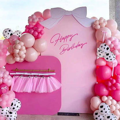 Pink Cow Print Ballon Garland Arch Kit - Image 4