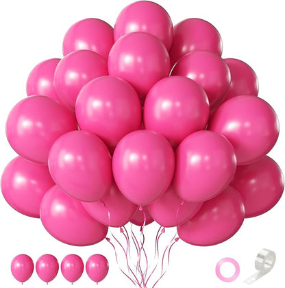Hot Pink Balloons 12 Inch 60 PCS Magenta Fuchsia Dark Pink Latex Balloons by Searchbyoccasioncolorsize