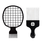 Upgraded Hair Twist Comb Hair Sponge Brush and Metal Afro Hair Pick Comb Set for Black Men Women Curls, 2 In 1 Afro Hair Coil Pick Combs Curl Brush (2 Pcs)