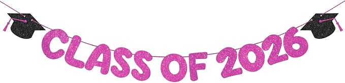 Fulmoon Congrats Grad Class of 2026 Banner Graduation Party Decor Class of 2026 by Fulmoon