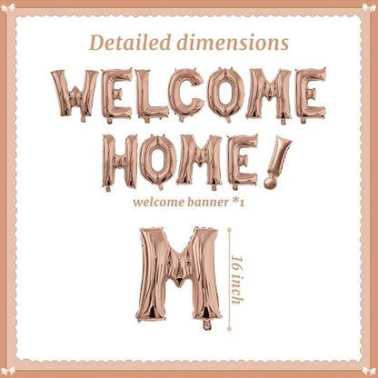 16 Inch Rose Gold Welcome Home Balloon Banner Balloon Foil Letter Balloon - Image 2