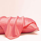 NTBAY Zippered Satin Pillow Cases for Hair and Skin, Luxury King Hidden Zipper Pillowcases Set of 2, 20x36 Inches, Coral Pink