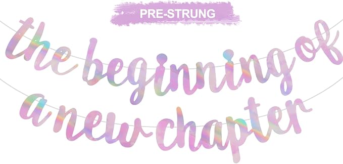 BEISHIDA Rainbow Pink Pre-Strung The Beginning of A New Chapter Banner | by Beishida