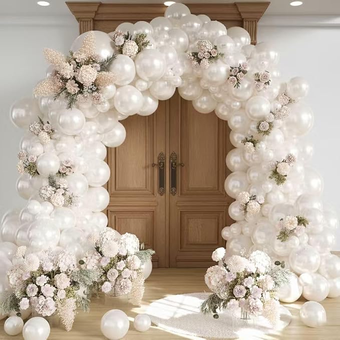 Pearl White Balloon Arch Kit - Image 4