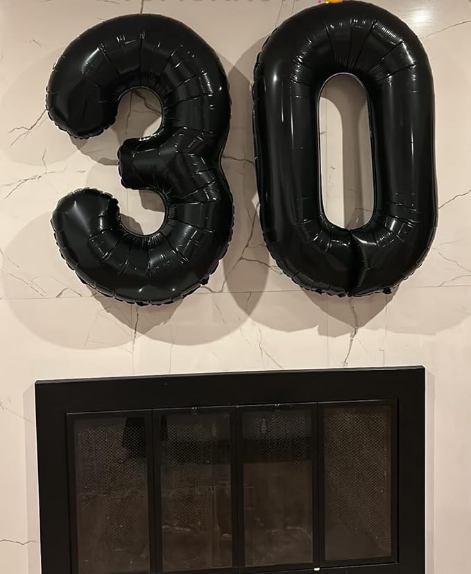 40 inch Number Balloon 0-9 Black Large Number 3 Balloons, Digital Balloons - Image 5