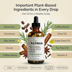 Hair Growth Duo – Rosemary & Horsetail Scalp Tonic + Botanical Growth Oil for Thicker, Stronger Hair – Vegan, Sulfate-Free – 8 oz + 2 oz