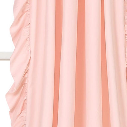 Lush Decor Reyna Ruffle Window Curtain Panel Set, Blush Pink - Image 3