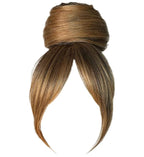 Hairuwear Hairdo Trendy Fringe and Bun Hairpiece With Fashionable Bangs and Side Piece, SS14/88 Rooted Golden Wheat