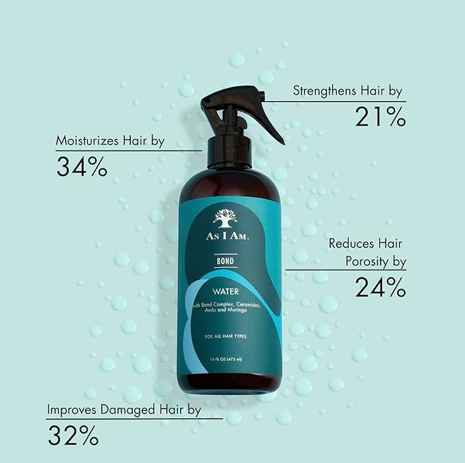 As I Am Bond Water - 16 oz - with Moringa, Amla, & Ceramides - Hair Repair Treatment For Damaged Hair