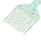 VOCOSTE Wide Tooth, Afro Hair Pick Comb, Hair Styling Tool for Men Women, Plastic, Green, 4.8 Inch
