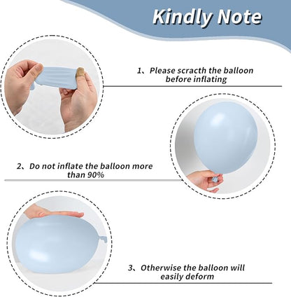 Blue and Green Balloons, Baby Shower Balloons 50Pcs 12 Inch Pastel Light Green - Image 3