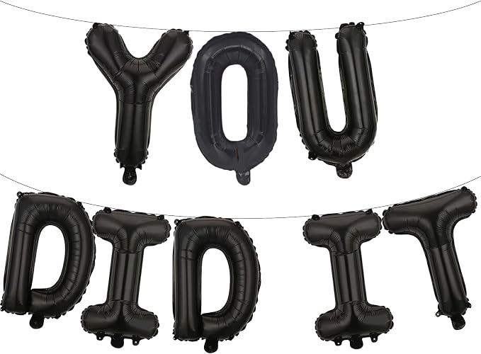 16 Inches YOU DID IT Graduation Letter Balloons Banner by Broeify