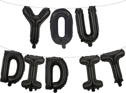 16 Inches YOU DID IT Graduation Letter Balloons Banner by Broeify