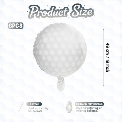Biapian Golf Balloons Set, 18 Inch Golf Aluminum Foil Balloons - Image 2