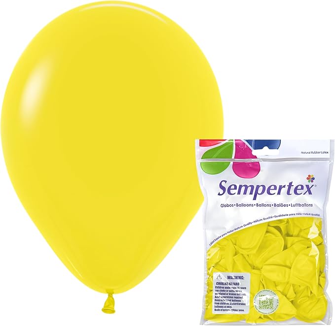 Sempertex Fashion Yellow Balloons, 11 Inch, vibrant color, by Sempertex