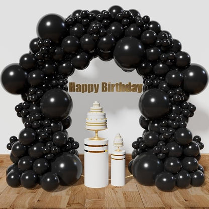 Black Balloon Arch Kit 111Pcs 18 12 5 Inch Latex Party Balloons Garland by Kawkalsh