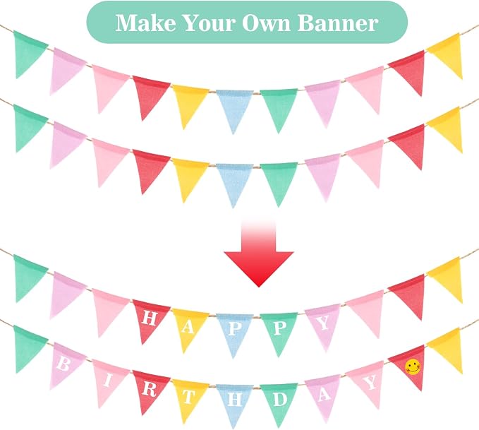 G2PLUS Pennant Banner, Triangle Flag Bunting and Decorative Garland, 65Ft | - Image 4