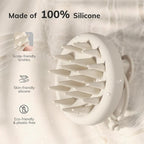 Sndyi Silicone Scalp Massager Shampoo Brush, Hair Scrubber with Soft Silicone Bristles, Scalp Scrubber/Exfoliator for Dandruff Removal, Wet Dry Scalp Brush for Hair Growth & Scalp Care, Oatmeal