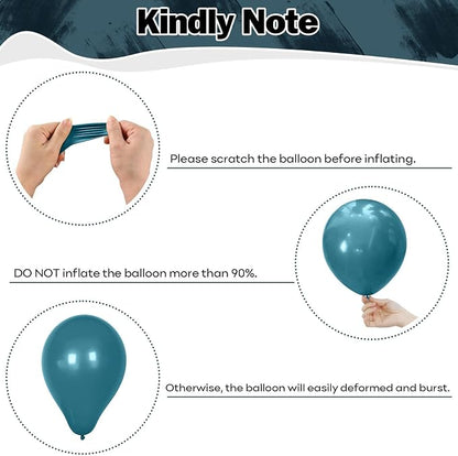 Sage Green Blue Balloons 60 Pcs 12 Inch Dusty Blue Sage Green Cream Balloons - Image 3