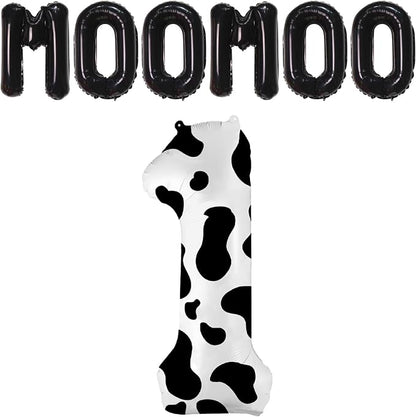 40 Inch Cow Print Balloon, Number 1 balloons Cow Balloons - Image 2