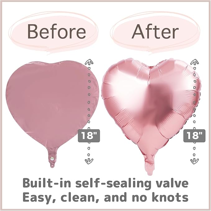 Happy Anniversary Balloon Set, Rose Gold Foil Balloon Banner - Image 5