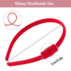 12 Pcs Thin Headband for Women,Skinny Headbands,Thin Hair Bands for Women's Hair,No Headache Headband Pressure Slip Fabric Narrow Gentle,Slim Ouchless,for Girl Head Hairs Accessories (Multicolor)