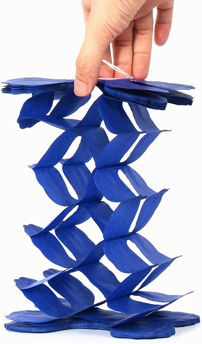 Navy-Blue Black-Silver Party-Decorations Streamers Garland - 157Ft Graduation - Image 4