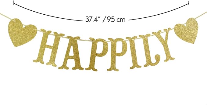 Happily Ever After Banner, Wedding Decorations, Engagement Anniversary Bridal - Image 2