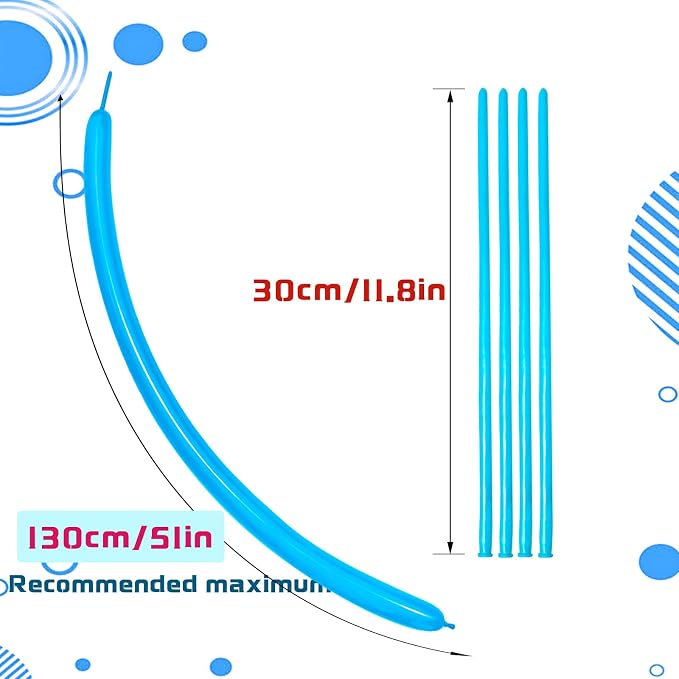 Light Blue Long Balloons Premium 260 Twisting Balloons Animals Magic - Image 3