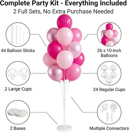 Metallic Pink Balloon Column Stand Kit - Image 2