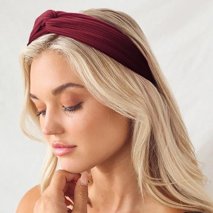 DRESHOW 10 Pack Headbands for Women Criss Cross Vintage Head Wrap Boho Headband Twisted Elastic Hair Accessories