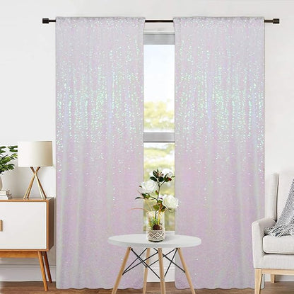 Eternal Beauty Iridescence Sequin Backdrop Curtains, 2 Panels 2x8FT | 3mm - Image 6