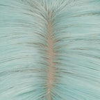 BUFASHION 14" Women Short Mint Green Kinky Straight Cosplay Synthetic Wigs With Air Bangs 46 Colors Available (Mint Green)