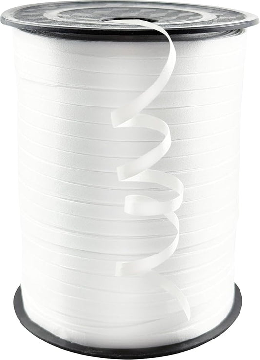 1/5'' White Curling Ribbon 500 Yard Balloon String Ribbon | White Ribbon by Unknown